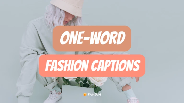One-Word Instagram Captions for Fashion